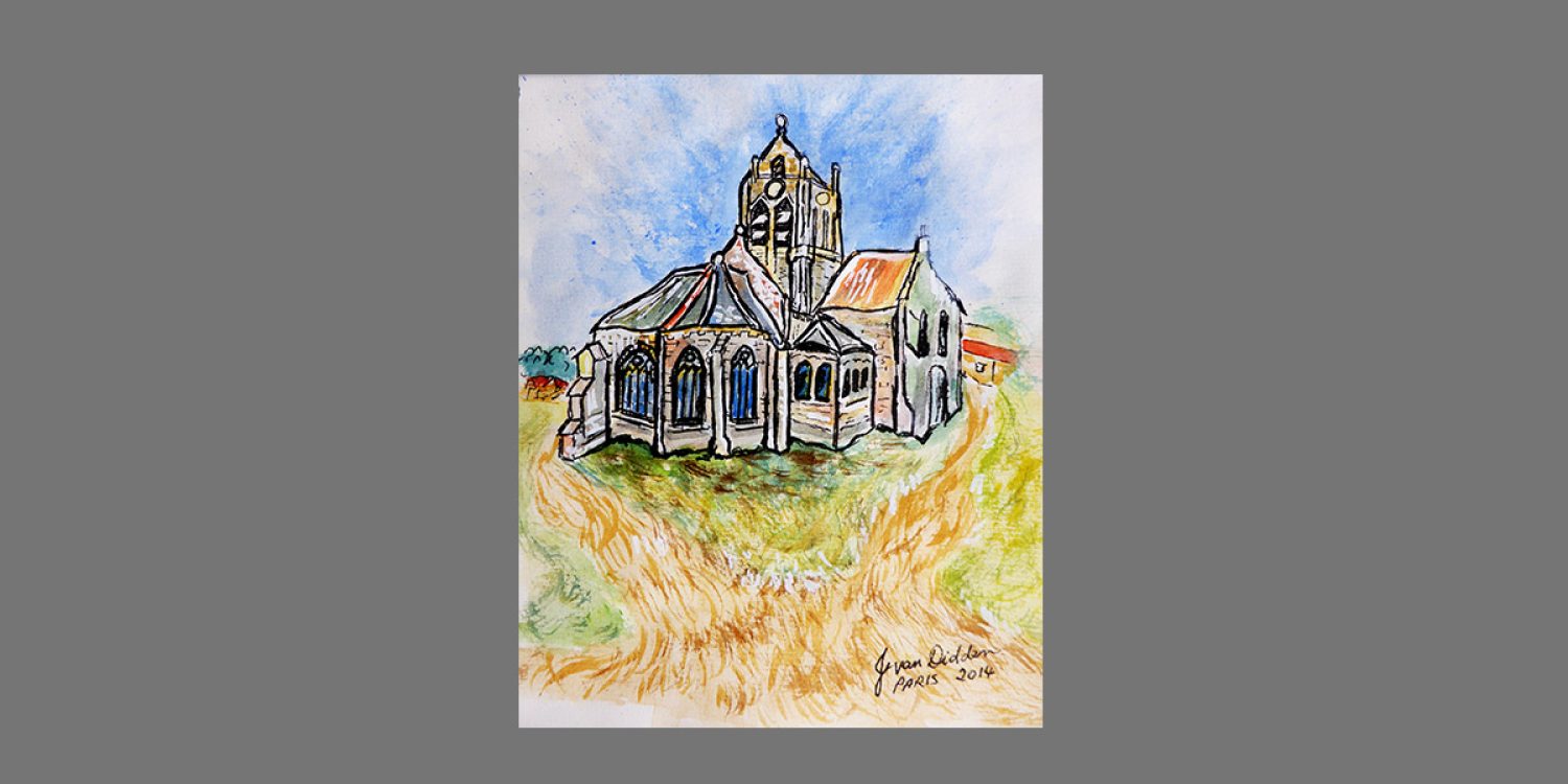 'Church of Auvers-sur-Oise' by Julie van Didden