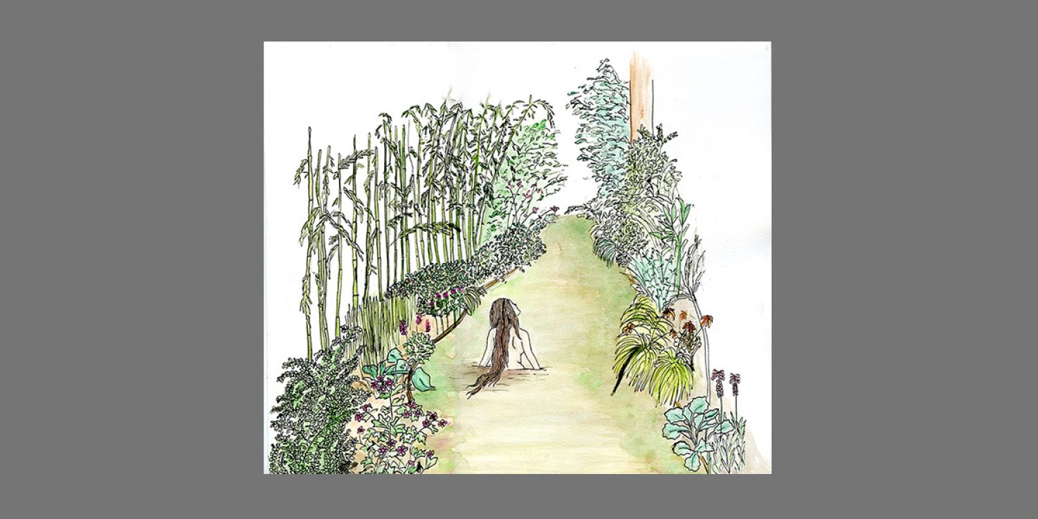 'Woman in the garden' by Julia Nance