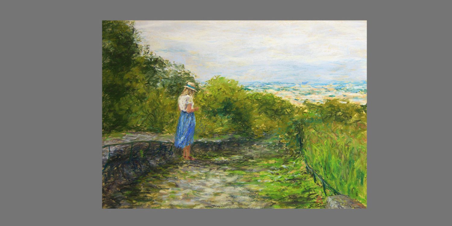 'A Road In Louveciennes', by Anne Huth. Pastel on Paper