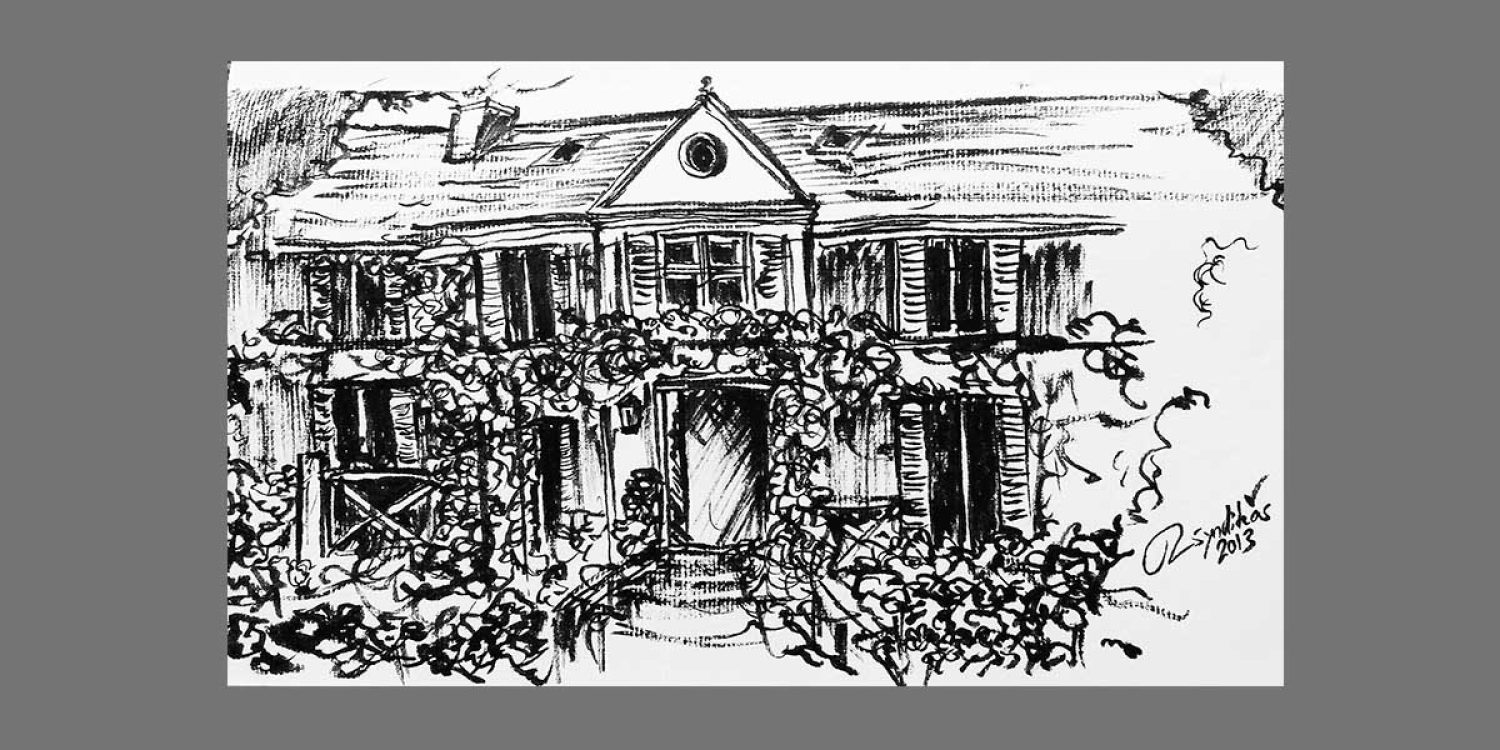 Monet's house by Jean-Luc Syndikas (Pen and Ink)