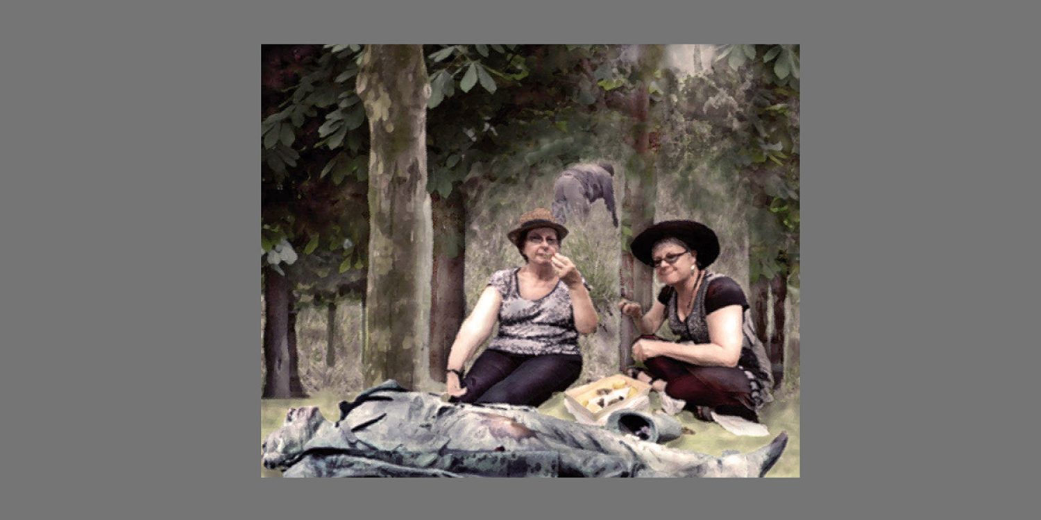 'Oysters on the Grass with visions of Victor Noir' by Anne Huth