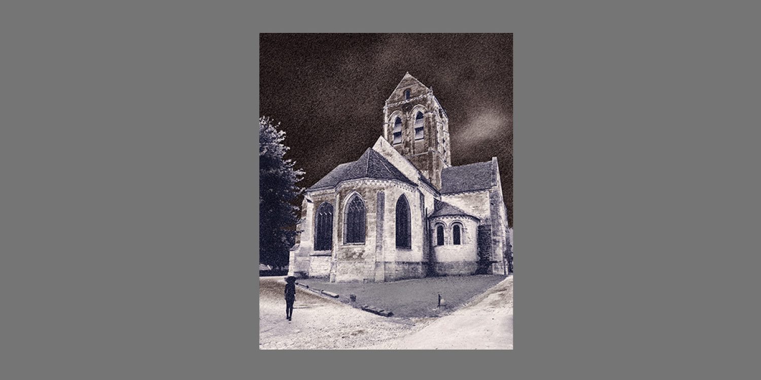 'Lady at Church of Auvers-sur-Oise' by Alex Syndikas